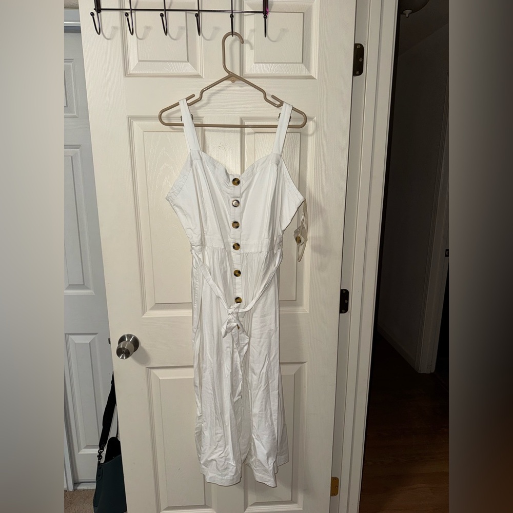 White Button-Down Dress